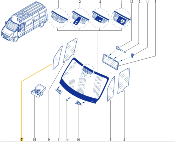 Стекло треугольное двери передней правой 802627279R RENAULT