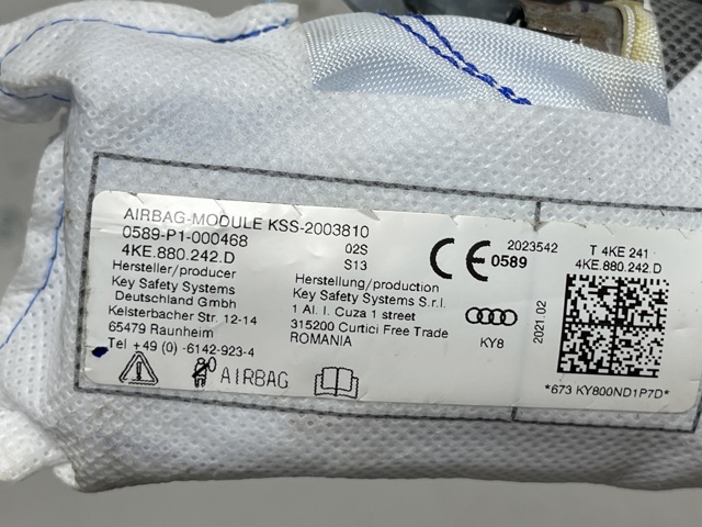 4KE880242D VAG Подушка безопасности (AIRBAG) спинки сиденья правого купить в Полтава