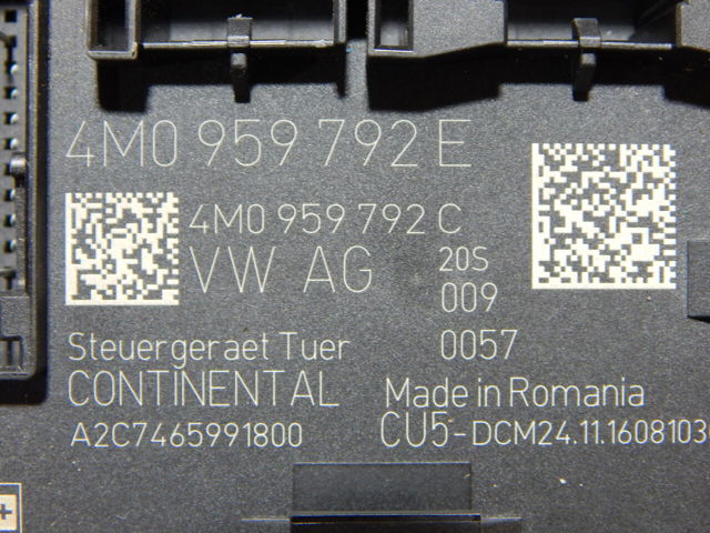 Блок комфорта передней двери 4M0959792E VAG