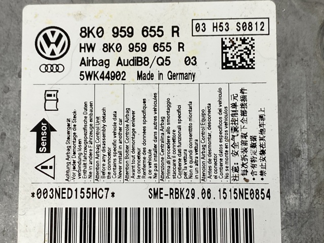 Блок управления airbag 8K0959655R VAG