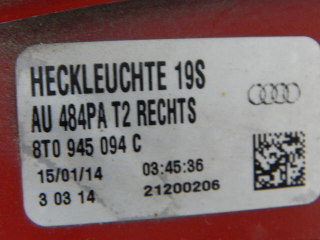 VAG 8T0945094C Фонарь задний правый внутренний в наличии Ровно