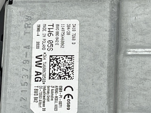 VAG 8W0880842E Подушка безопасности (AIRBAG) пассажирская, защиты коленей в наличии Львов