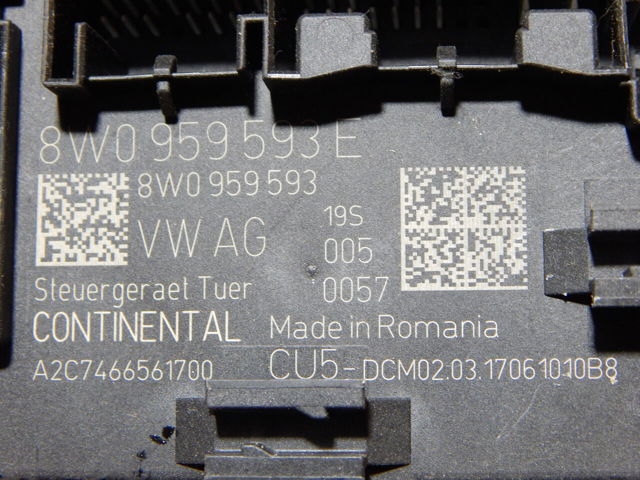 Блок комфорта передней двери 8W0959593E VAG