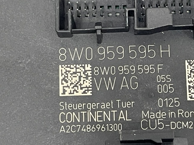 8W0959595H Блок комфорта задней двери купить Полтава