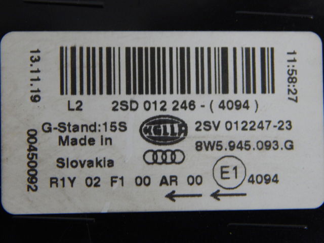 VAG 8W5945093G Фонарь задний левый внутренний в наличии Черновцы