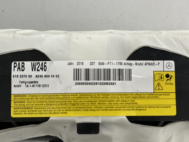 Подушка безопасности (AIRBAG) пассажирская A2468600402 MERCEDES