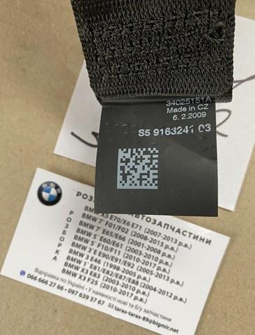 BMW 72119163241 Ремень безопасности задний центральный в наличии Ирпень