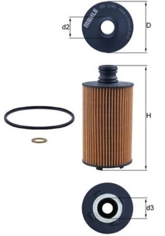 Фильтр масла OX1141D MAHLE