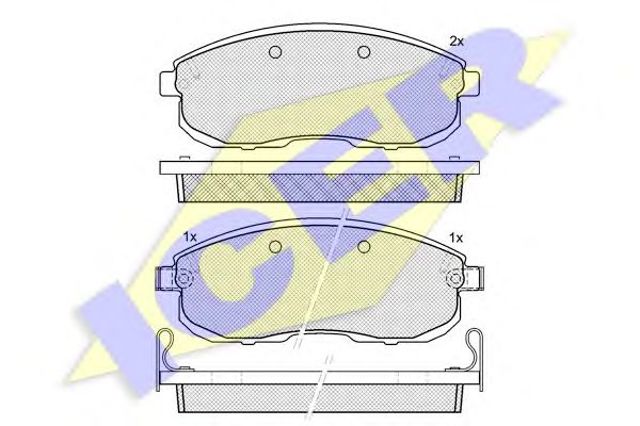 Комплект тормозных колодок, дисковый механизм 181101