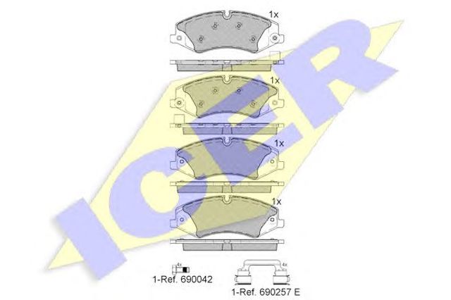 Комплект тормозных колодок, дисковый тормоз 181957-203