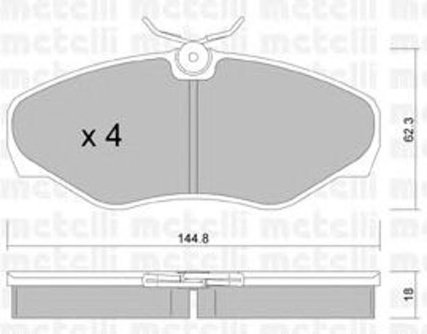 Тормозные колодки 2203382 METELLI