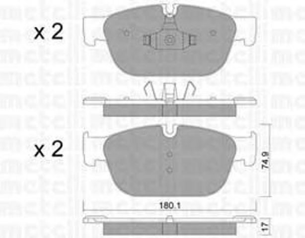 Колодки передние 2208540 METELLI
