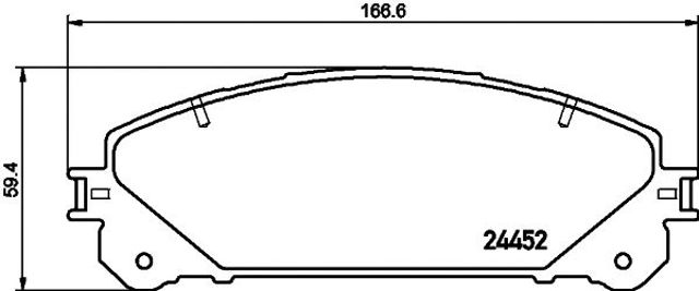 Колодки гальмівні (передні) lexus rx 08-/ toyota camry 17- (advics) (166.8x59.3x17.5) 2445201