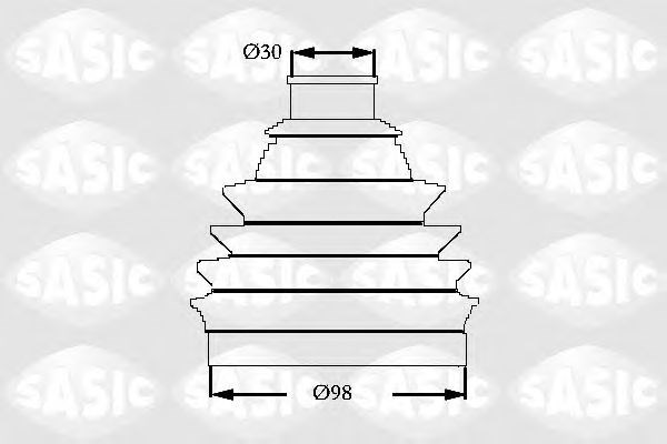 Пыльник ШРУСа наружный, передней полуоси 2933063 SASIC