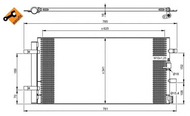 Радіатор кондиціонера audi a4/a5/a6/a7/q5/porsche macan 1.8-4.0 07- 350046