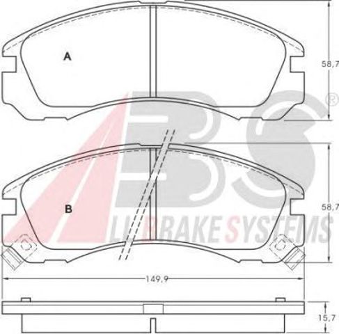 ABS 36753 Передние тормозные колодки в наличии Каменское