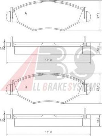 ABS 37105 Колодки тормозные передние дисковые в наличии Николаев