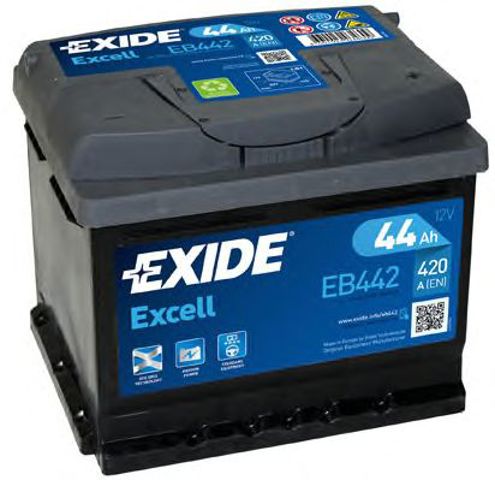 Акумуляторна батарея 44ah/420a (207x175x175/+r/b13) excell EB442
