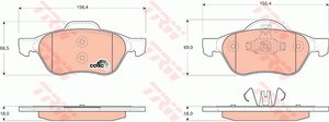 GDB1687 TRW Колодки тормозные передние дисковые купить в Черновцы