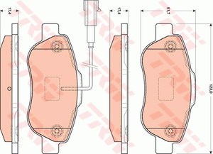 GDB1746 Колодки тормозные передние дисковые купить Львов