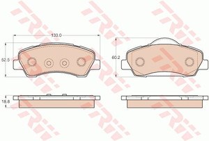 TRW GDB1992 Колодки тормозные передние дисковые в наличии Днепр