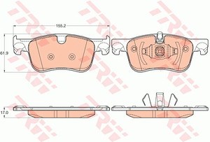 TRW GDB2062 Передние тормозные колодки в наличии Тернополь