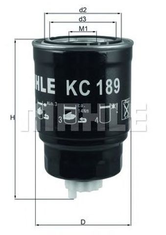 Фильтр топливный primera/almera/navara 2.2dci 02> KC 189