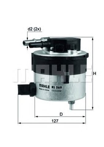 MAHLE KL569 Фильтр топливный в наличии Ужгород