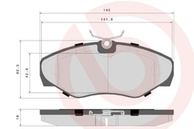 P56061 BREMBO Передние тормозные колодки купить в Ирпень