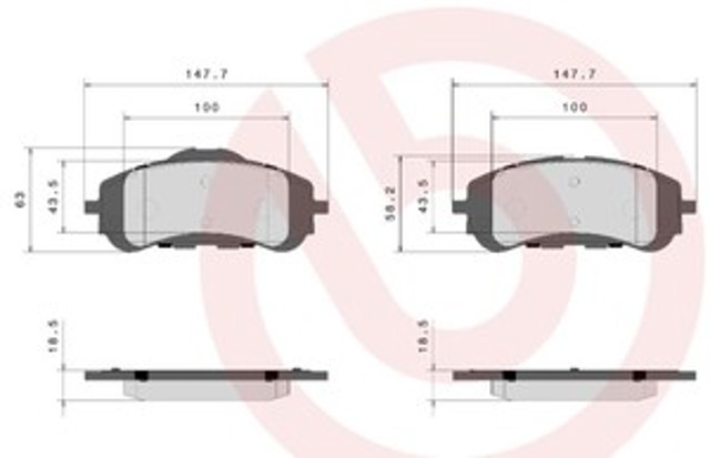 P61120 BREMBO Колодки тормозные передние дисковые купить в Чернигов
