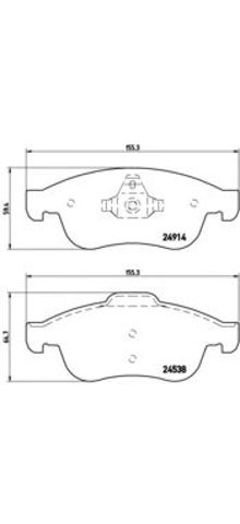 P68050 Колодки тормозные передние дисковые купить Павлоград