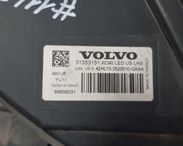 VOLVO 31353151 Фара левая в наличии Чернигов