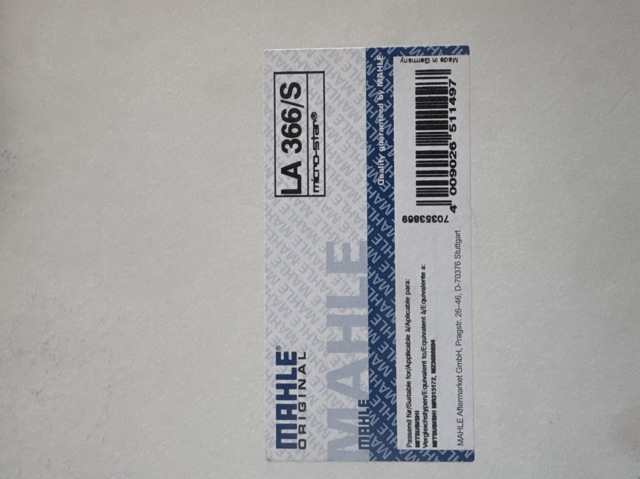 MAHLE LA366S Фильтр салона в наличии Сумы