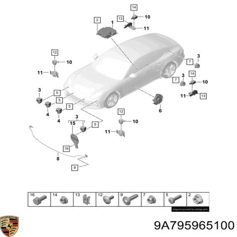 Датчик Айрбег передний 9A795965100 PORSCHE
