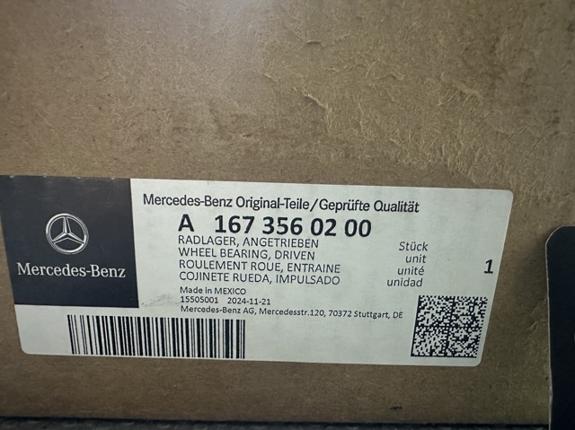 MERCEDES 1673560200 Ступица задняя в наличии Житомир