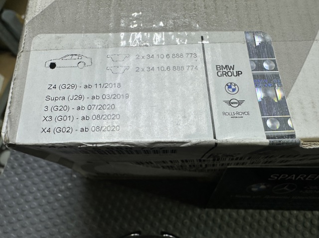 BMW 34106888777 Передние тормозные колодки в наличии Каменское