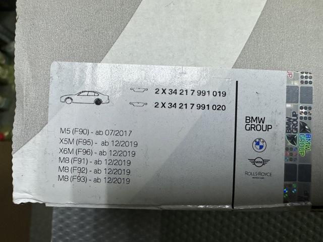 34217991043 BMW Колодки тормозные задние дисковые купить в Киев