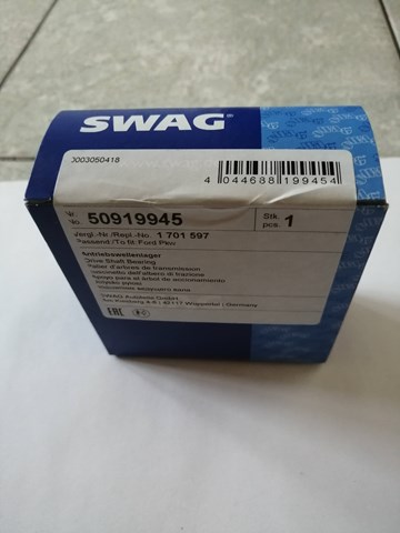 Подвесной подшипник передней полуоси 50919945 SWAG