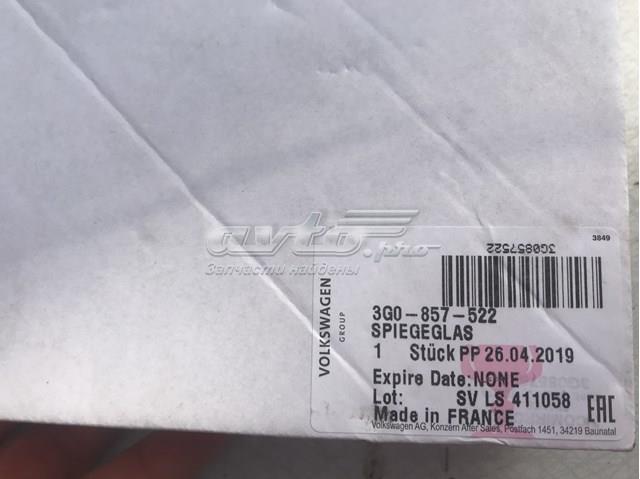 3G0857522 VAG Стекло правого зеркала заднего вида купить в Ирпень