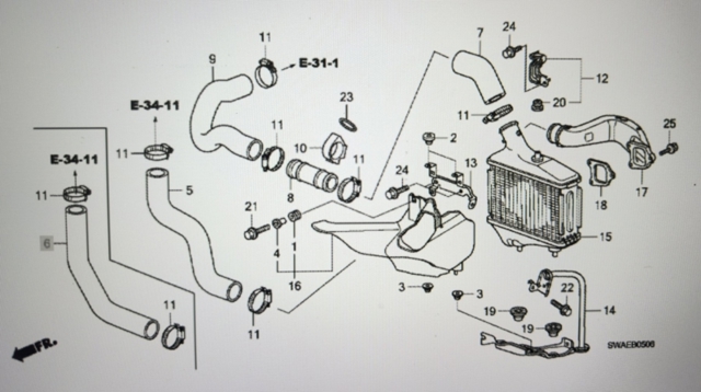 HONDA 17287RFWG01 в наличии Харьков