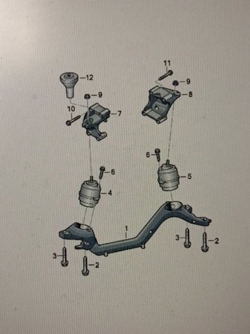 Опора двигателя, левая/правая 7L6199131C VAG
