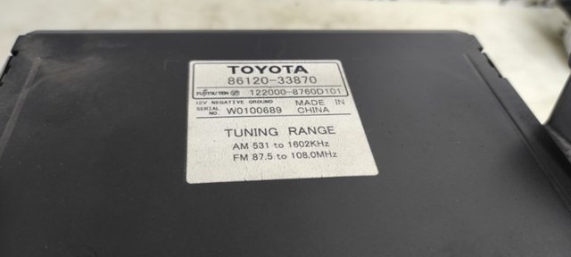 8612033870 TOYOTA Магнитола (радио AM/FM), универсальная купить в Кривой Рог