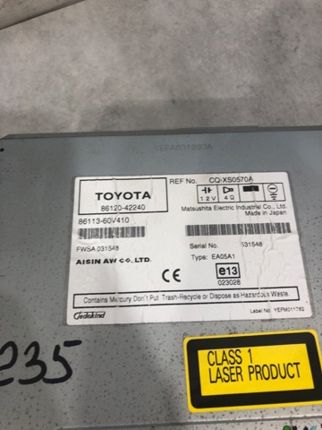 TOYOTA 8612042240 Дисплей многофункциональный в наличии Днепр