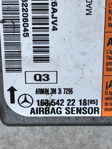1635421318 MERCEDES Модуль-процессор управления подушкой безопасности (ЭБУ AIRBAG) купить в Винница