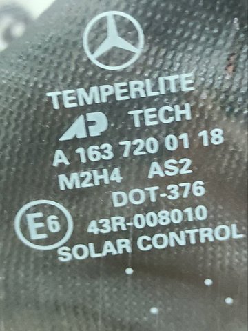 A1637200118 MERCEDES Стекло двери передней левой купить в Каменское
