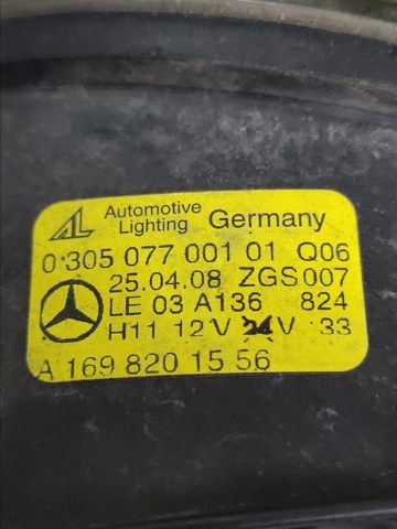 Туманка левая A1698201556 MERCEDES
