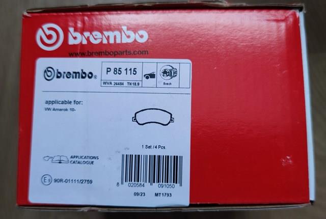 BREMBO P85115 Передние тормозные колодки в наличии Каменское
