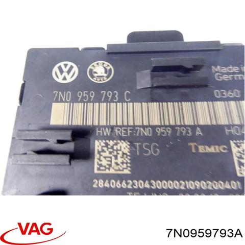 Блок комфорта передней двери 7N0959793A VAG
