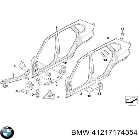 BMW 41217174354 Крыло заднее правое в наличии Кривой Рог