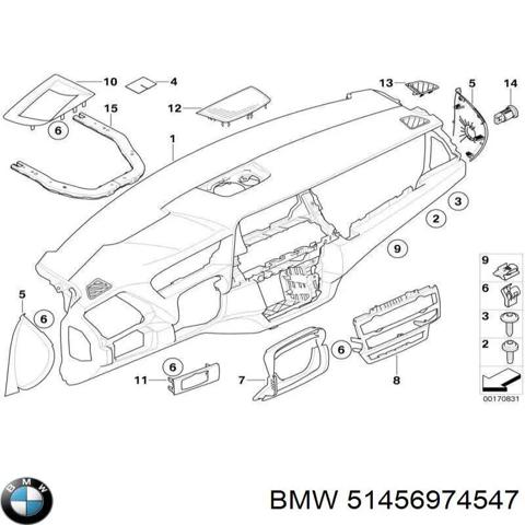 Передняя панель 51456974547 BMW